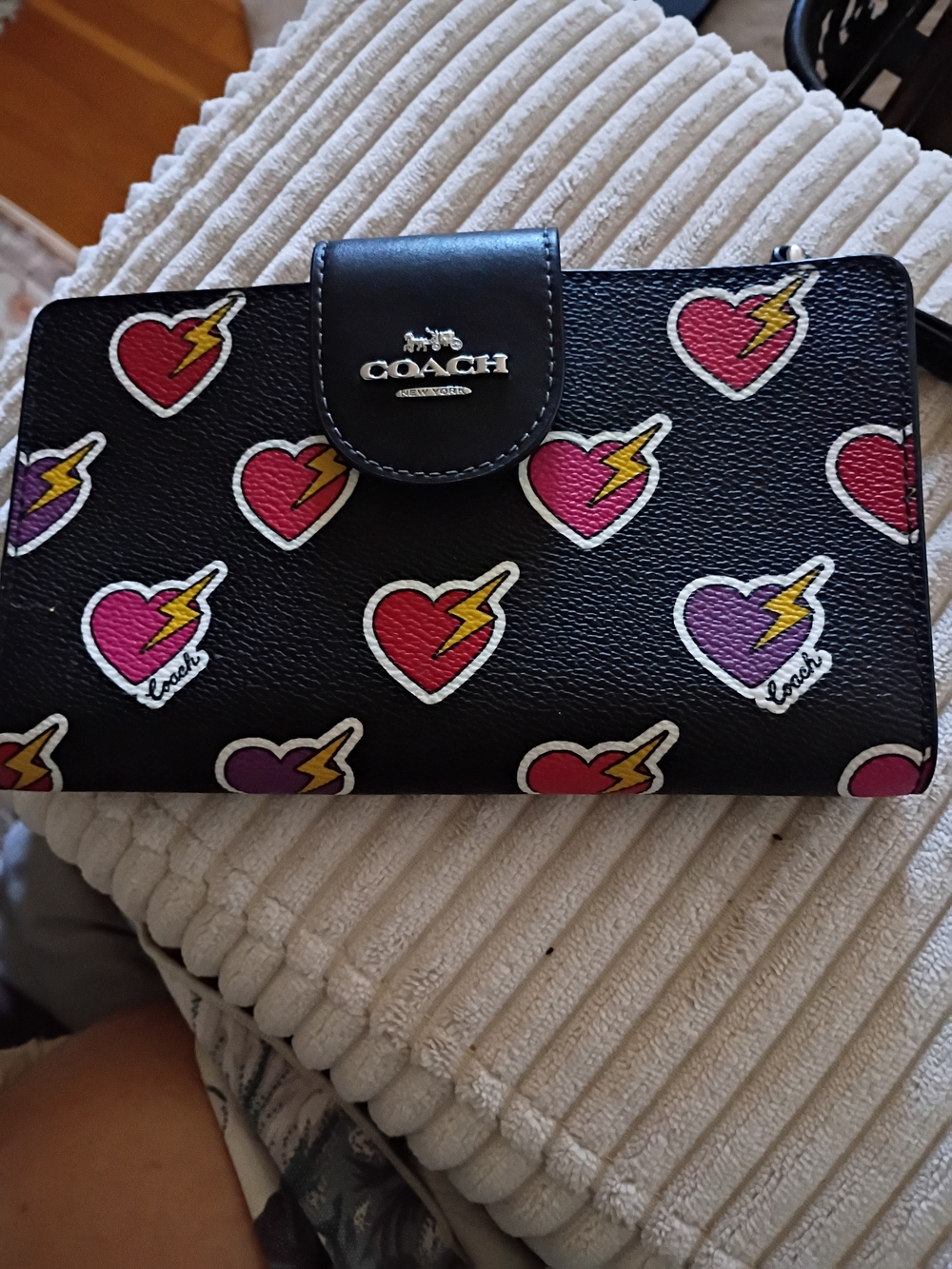 Coach Black Wristlet..Phone Case.. Wallet